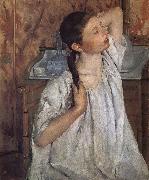 Mary Cassatt The girl do up her hair oil painting on canvas